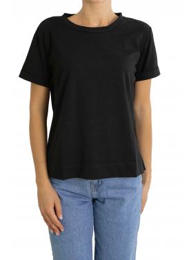 Maglia in cotone con scollo a scatoletta 